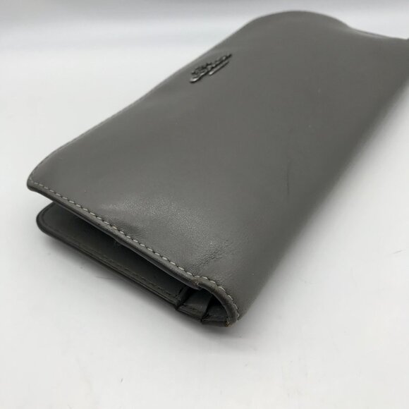 Coach Gray Leather Skinny Long Wallet - Picture 7 of 10